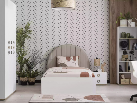 Bed frame children's bed children's furniture children's room bed wood white modern