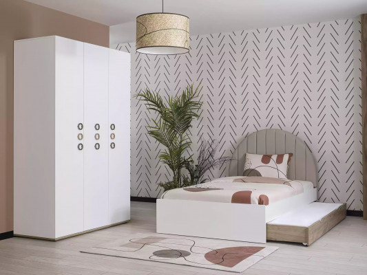 Bed frame children's bed children's furniture children's room bed wood white modern