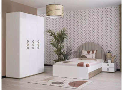Children's furniture children's room youth bed set bed wood white set 3-piece
