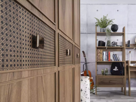 Wardrobe Cabinet Wooden Cabinet Bedroom Furniture Wood Brown New