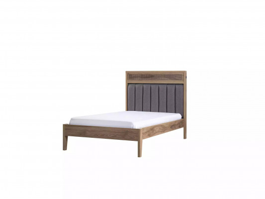 Bed frame children's furniture bed wood brown youth bed 100 cm classic
