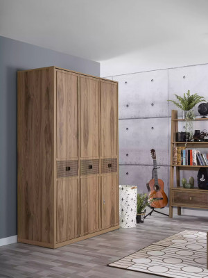 Children's Furniture Group Youth Bed Kids' Room Bed Wood Brown Set 8-piece