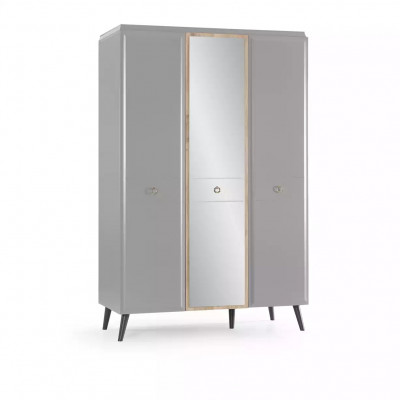 Wardrobe Cabinet Wooden Cabinet Bedroom Furniture Wood Gray Luxury