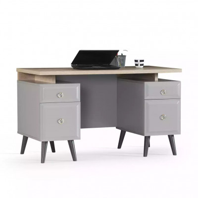 Computer desk, writing desk, children's desk, wood, gray, table design