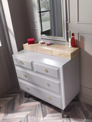 Dresser Cabinet Children's Room Dressers Wood Grey Modern Youth Room