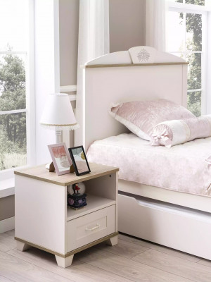 Child's bed, functional bed, wooden bed, extendable bed, white set, 5 pieces, new