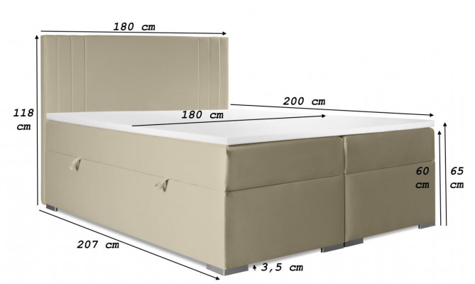 Double bed upholstered bedroom bed modern furniture upholstered box spring bed