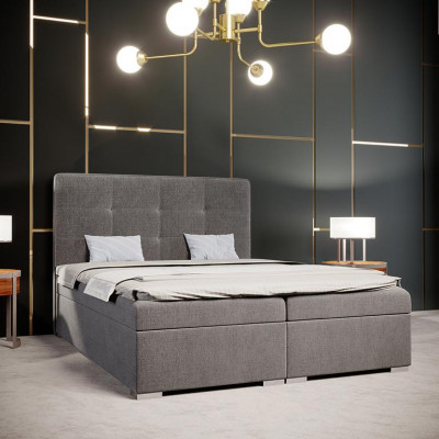Bed bedroom luxury textile furniture upholstered furniture style box spring bed