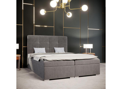 Bed bedroom luxury textile furniture upholstered furniture style box spring bed