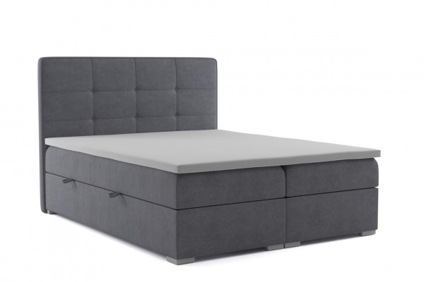 Bed bedroom luxury textile furniture upholstered furniture style box spring bed