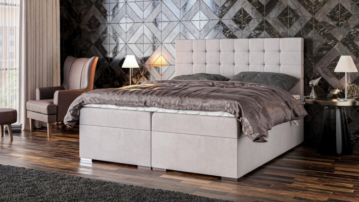 Bed Furniture Modern Design Double Bed Luxury Bedroom Textile Box Spring Bed