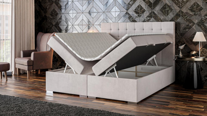 Bed Furniture Modern Design Double Bed Luxury Bedroom Textile Box Spring Bed