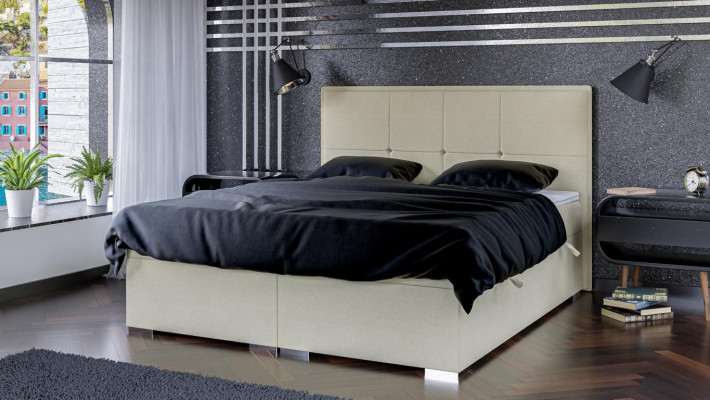 Bedroom bed upholstery fabric design luxury furniture double bed box spring bed