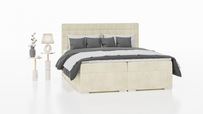 Double Bed Modern Design Bed Luxury Bedroom Upholstered Bed Furniture Box Spring Bed