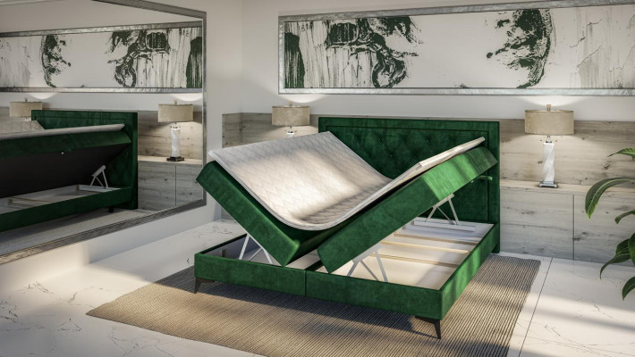 Luxury Upholstered Bed Box Spring Bed Double Bed Upholstered Fabric Design Bed Furniture