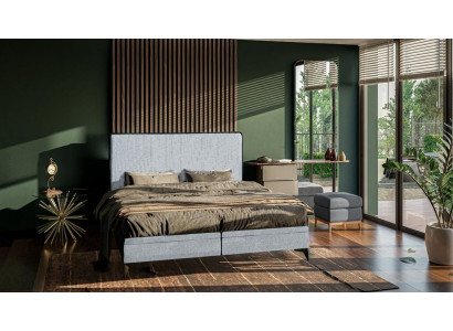 Bed Modern Double Bed Designer Bedroom Upholstered Fabric Furniture Beds