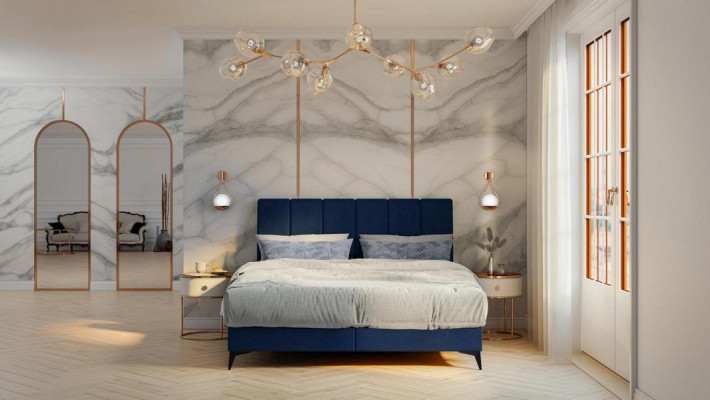 Modern bed bedroom designer double bed box spring bed upholstered bed