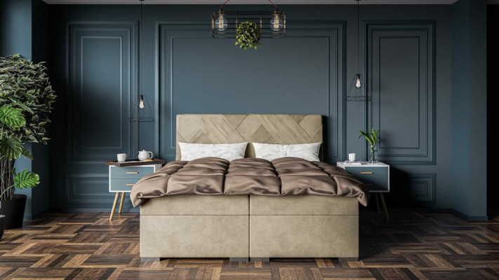 Luxury Bed Designer Bedroom Upholstered Furniture Modern Double Bed Box Spring Bed