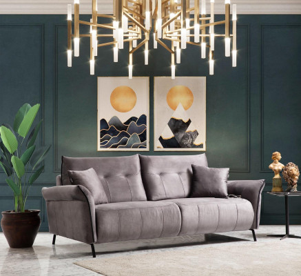Sofa Couch Living Room Three-Seater Upholstered Sofa Luxury Design Furniture Modern Textile