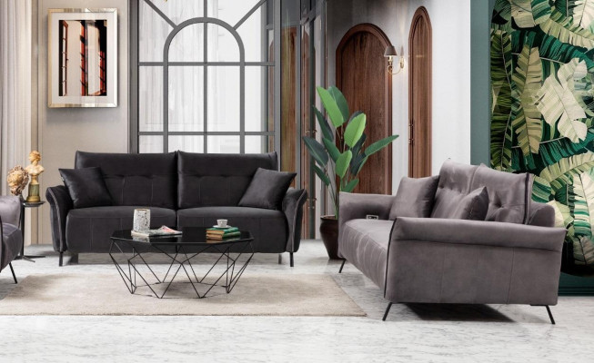 Sofa Set 2 piece Living Room 2x Sofa Couch Three-seater Modern Furniture