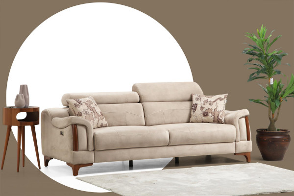 Sofa set living room three-seater sofa complete one-seater armchair textile furniture