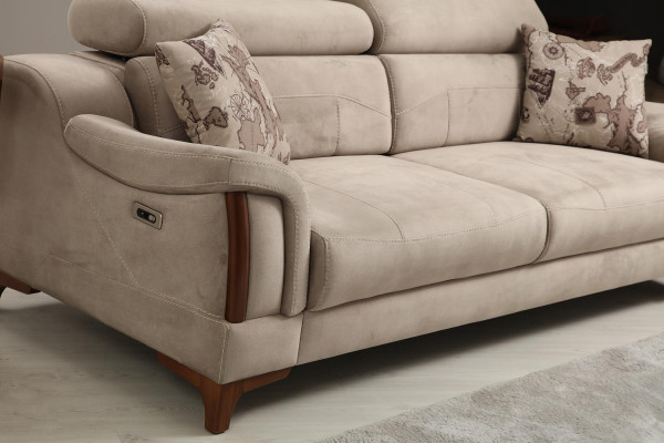 Sofa set living room three-seater sofa complete one-seater armchair textile furniture
