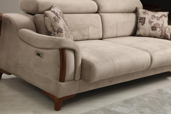 Sofa set living room three-seater sofa complete one-seater armchair textile furniture