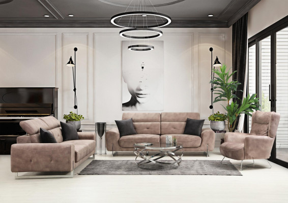 Sofa set three-seater sofas living room armchair modern design textile