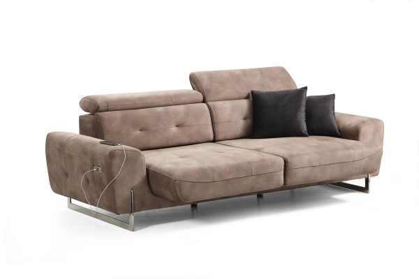 Three-seater sofa couch modern design upholstery furniture luxury textile