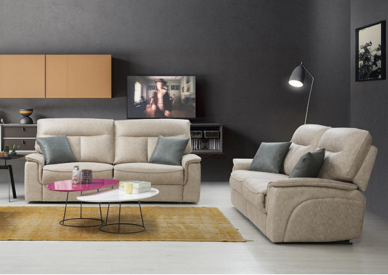 Complete set 2-piece three-seater sofas couch suite design modern living room