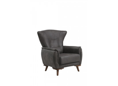 Modern armchair luxury living room upholstered furniture grey seat design furniture