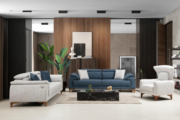 Living room set Modern luxury sofa set 3-piece upholstered furniture textile new