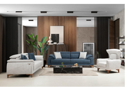 Living room set Modern luxury sofa set 3-piece upholstered furniture textile new