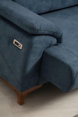 Modern three-seater 2x sofa couch suite complete textile furniture design