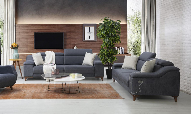 Design three-seater sofa couch upholstery modern living room textile sofas new furniture