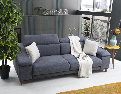 Living Room Complete 2 Piece Three-Seater Sofa Modern Armchair Textile New Furniture Couch