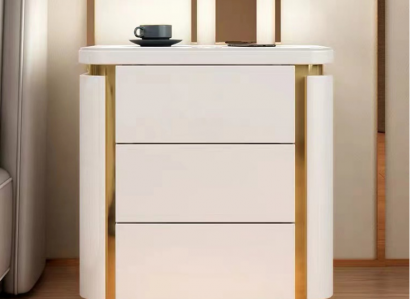 Design nightstand table. Console metal gloss tables consoles bedroom.