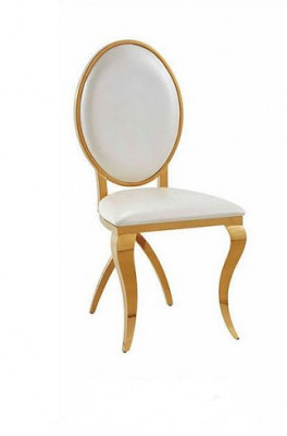 Luxury Textile Stainless Steel Armchair Dining Room Design Chair Upholstered Chair