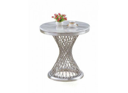 Round side table coffee table stainless steel luxury furniture living room round