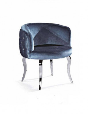 Design chair textile dining stainless steel armchair lounge seat