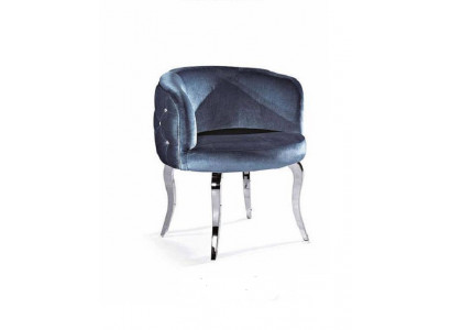 Design chair textile dining stainless steel armchair lounge seat