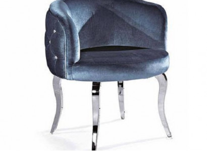 Design chair textile dining stainless steel armchair lounge seat