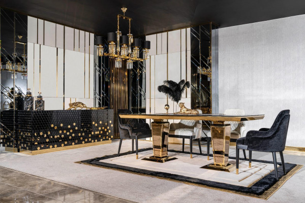 Dining table with 6 chairs, sideboard, dining tables, table, tables, chair set, group of 6-piece