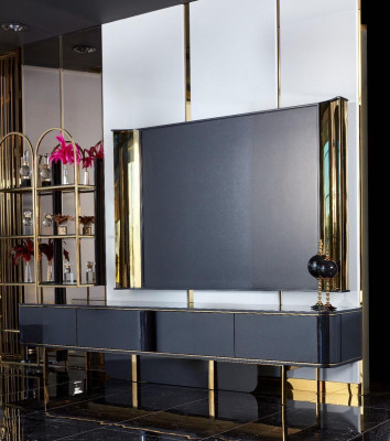 RTV lowboard TV stand sideboard living room modern wood black design