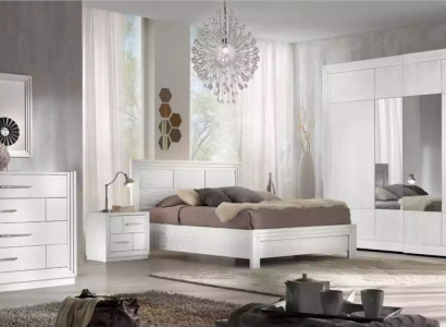Luxury Complete Bedroom Set Bed 2x Nightstands Wardrobe