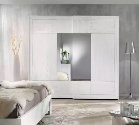 Luxury Complete Bedroom Set Bed 2x Nightstands Wardrobe