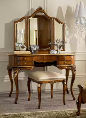 Makeup table mirror luxury console dresser bedroom wood design new