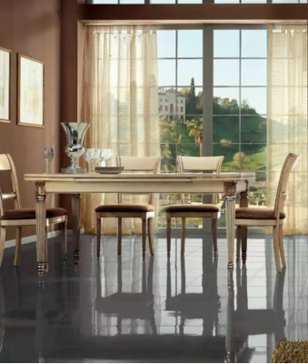 Exclusive 6-piece dining room set with sideboard and 4 chairs