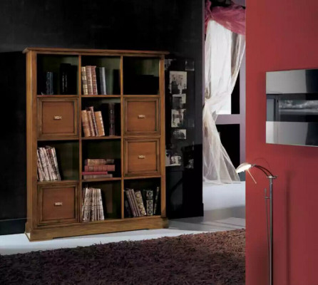 Living room cabinet bookshelf sideboard classic furniture shelves wood