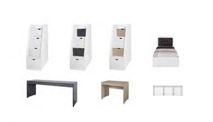Bunk bed loft bed play bed children's bed with drawers modern solid wood